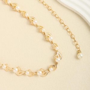 Anklets | Assana Mother of Pearl Oval Plated Anklet – Womens Anklets Anklets