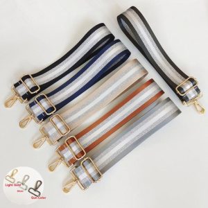 Bag Straps | Metallic Stripe Replacement Bag Strap – Womens Bag Straps Bag Straps