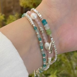 Bracelets | Kai Shell & Pearl Silver Tone Layered Beaded Bracelets Set of Three – Womens Bracelets Bracelets