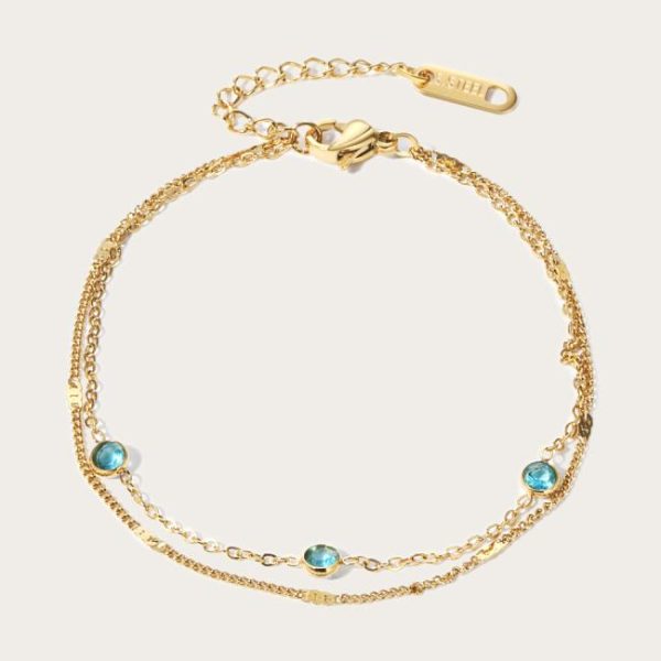 Bracelets | Katelyn Tourmaline & Bar Plated Chain Bracelet – Womens Bracelets Bracelets