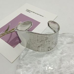 Bracelets | Sculptural Twist Silver Plated Cuff Bangle – Womens Bracelets Bracelets