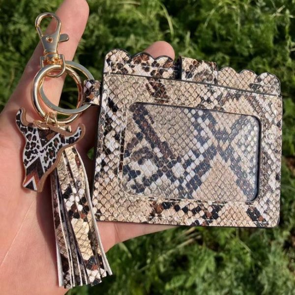 Card Holders | Lila Snake Print Card Holder – Womens Card Holders Card Holders