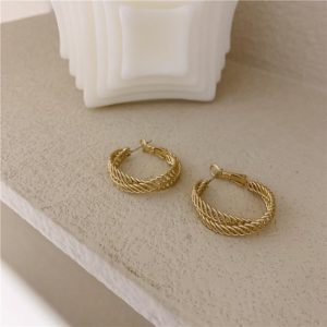 Earrings | Adele Snake Chain Plated Hoop Earrings – Womens Earrings Earrings