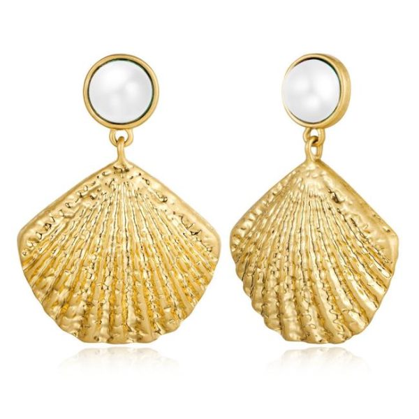 Earrings | Ariel Shell Tone Drop Earrings – Womens Earrings Earrings