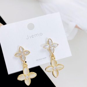 Earrings | Ava Flower & Heart Shell Drop Stud Earrings – Womens Earrings Earrings