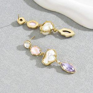 Earrings | Baia Gemstone Statement Drop Earrings – Womens Earrings Earrings