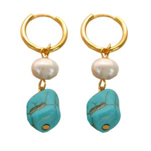 Earrings | Beach Party Ceramic Pineapple Hoop Drop Earrings – Womens Earrings Earrings