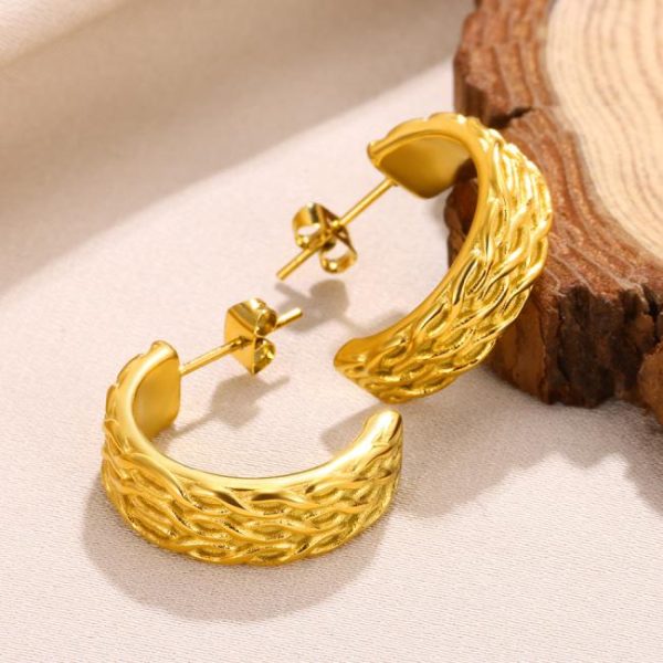 Earrings | Camila Twisted Tone Hoop Earrings – Womens Earrings Earrings