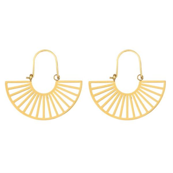 Earrings | Candice Cut-Out Basket Tone Hoop Hook Earrings – Womens Earrings Earrings