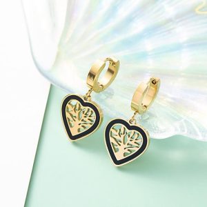 Earrings | Candy Butterfly Heart Drop Hoop Earrings – Womens Earrings Earrings