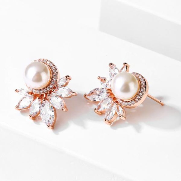 Earrings | Cassia Teardrop & Faux Pearl Stud Earrings – Womens Earrings Earrings