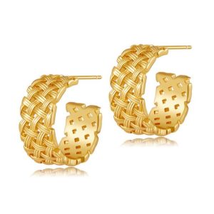 Earrings | Cassie Woven Tone Hoop Earrings – Womens Earrings Earrings