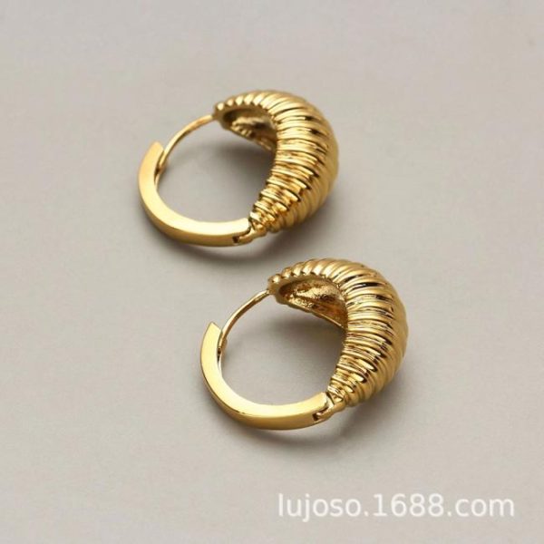 Earrings | Cecilia Twisted Plated Hoop Earrings – Womens Earrings Earrings