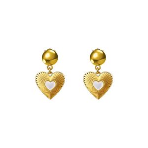 Earrings | Corena Engraved Plated Stud Earrings – Womens Earrings Earrings