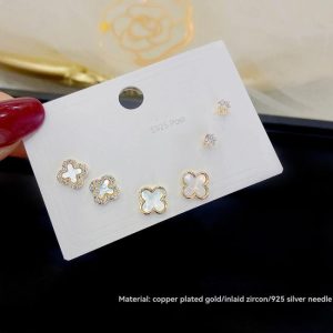 Earrings | Cynthia Paua Shell Flower Plated Stud Earrings – Womens Earrings Earrings