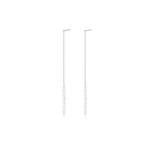 Earrings | Dalis Disc Silver Chain Thread Through Chain Earrings – Womens Earrings Earrings