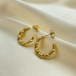 Earrings | Dovie Twisted Tone Hoop Earrings – Womens Earrings Earrings