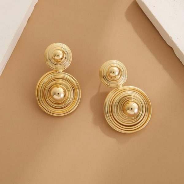 Earrings | Esther Double Spiral Tone Drop Earrings – Womens Earrings Earrings