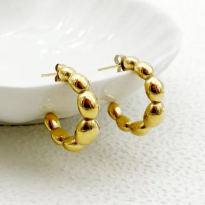 Earrings | Eva Tone Nugget Hoop Earrings Mini – Womens Earrings Earrings