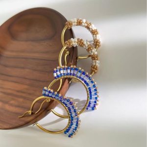 Earrings | Galia Beaded Hoop Earrings – Womens Earrings Earrings