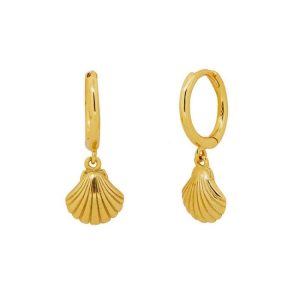 Earrings | Grazia Heart Drop Plated Hoop Earrings – Womens Earrings Earrings