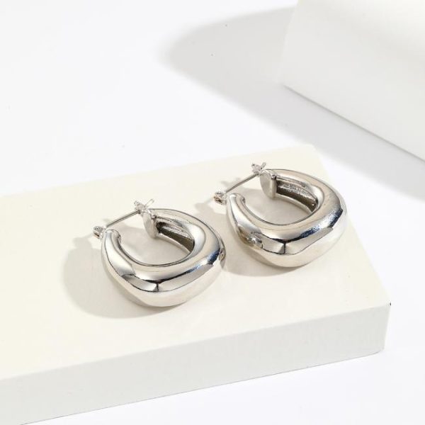 Earrings | Heather Chunky Silver Tone Hoop Earrings Set of Four – Womens Earrings Earrings