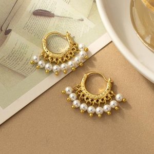 Earrings | Leclare Pearl Beaded Tone Hook Earrings – Womens Earrings Earrings