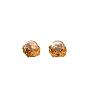 Earrings | Malina Molten Pearl Plated Stud Earrings – Womens Earrings Earrings