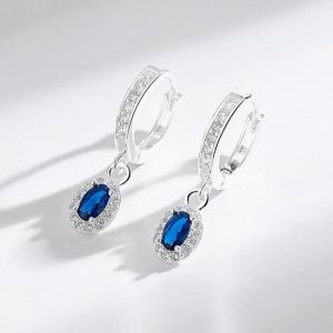 Earrings | Mary Synthetic Opal Molten Silver Drop Earrings – Womens Earrings Earrings