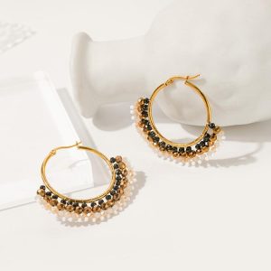 Earrings | Myra Beaded Hoop Earrings – Womens Earrings Earrings