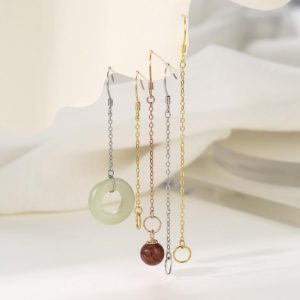 Earrings | Nixie Freshwater Pearl Wavy Plated Chain Earrings – Womens Earrings Earrings