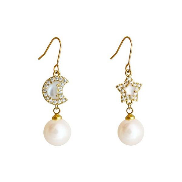 Earrings | Norma Pearl & Molten Textured Silver Drop Earrings – Womens Earrings Earrings