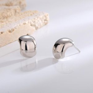 Earrings | Orlaith Smooth Silver Tone Hoop Earrings Mini – Womens Earrings Earrings