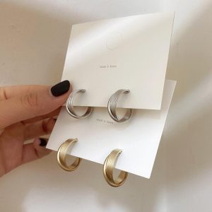 Earrings | Rai Interlinked Twist Silver Hoop Earrings – Womens Earrings Earrings