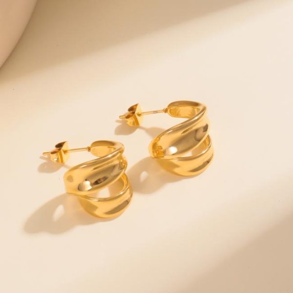 Earrings | Remi Double Row Tone Hoop Earrings – Womens Earrings Earrings