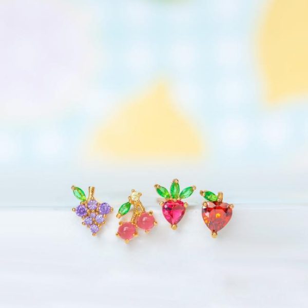 Earrings | Sierra Strawberry Stud Earrings – Womens Earrings Earrings