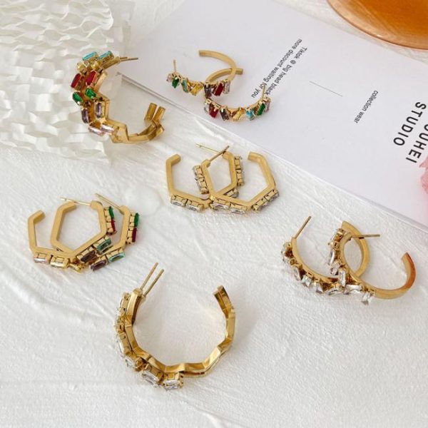 Earrings | Sophie Gem Plated Hoop Earrings – Womens Earrings Earrings