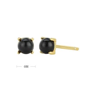 Earrings | Sunburst Onyx Plated Stud Earrings – Womens Earrings Earrings