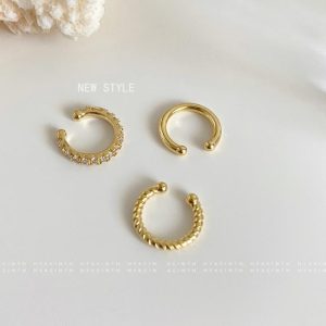 Earrings | Tabitha Wavy Twisted Plated Hoop Earrings Small – Womens Earrings Earrings