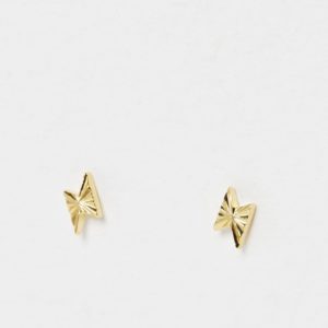 Earrings | Tama Engraved Lightning Bolt Silver Stud Earrings – Womens Earrings Earrings