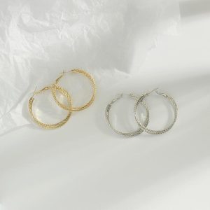 Earrings | Terra Plated Hoop Earrings Large – Womens Earrings Earrings