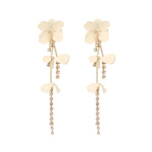 Earrings | Unathi Petal Chain Tone Drop Earrings – Womens Earrings Earrings