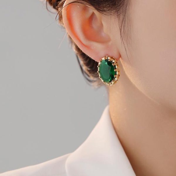 Earrings | Urmi Malachite Molten Plated Stud Earrings – Womens Earrings Earrings