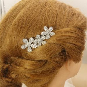 Hair Clips & Slides | Josephine Glass Stone Flower Hair Clip – Womens Hair Clips & Slides Hair Clips & Slides