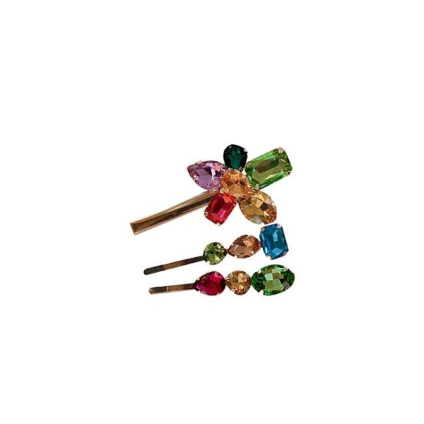 Hair Clips & Slides | Rosie Coloured Stones Flower Hair Clip – Womens Hair Clips & Slides Hair Clips & Slides