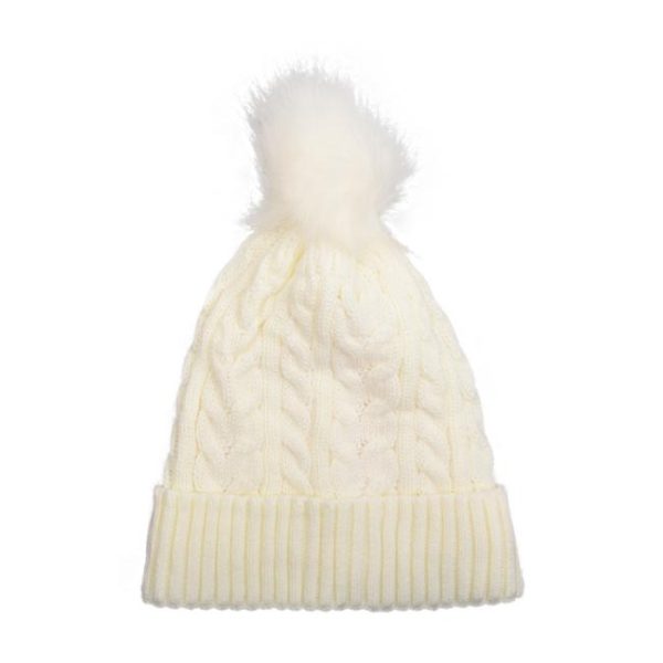 Hats | Camel Cable Pom Knitted Hat – Womens Hats Hats