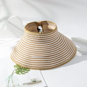 Hats | & Natural Striped Foldable Visor Hat – Womens Hats Hats