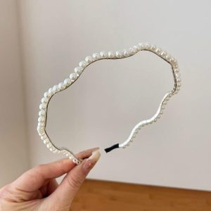 Headbands | Tami Faux Pearl Wavy Headband – Womens Headbands Headbands