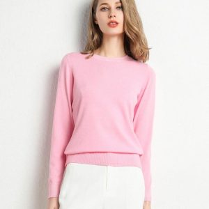 Jumpers | Pointelle Crew Neck Knitted Jumper – Womens Jumpers Jumpers