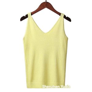 Knitted Vests | Sparkle V-Neck Knitted Vest Top – Womens Knitted Vests Knitted Vests